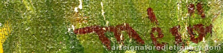 Authentic signature by Istvan MERÖ on  artwork