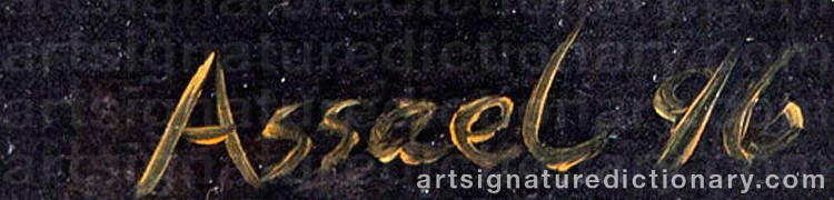 Authentic signature by Steven ASSAEL on Painting/Watercolour artwork