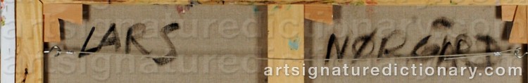 Authentic signature by Lars NØRGÅRD on artwork