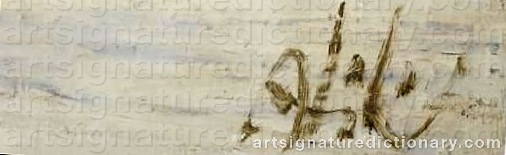 Authentic signature by Abidin DINO on  artwork