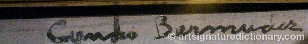 Authentic signature by Cundo BERMUDAS on  artwork