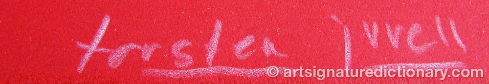 Authentic signature by Torsten JURELL on  artwork