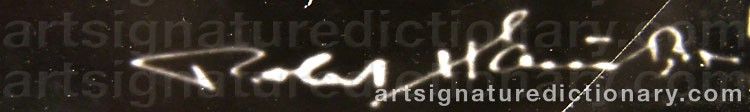 Authentic signature by Robert HÄUSSER on  artwork