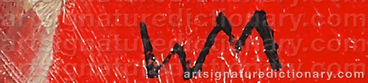 Authentic signature by William MÖNNICH on  artwork