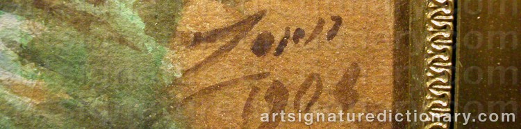 Forged signature of Anders ZORN