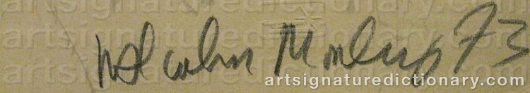 Signature by Malcolm MORLEY