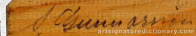 Authentic signature by Sven GUNNARSSON on artwork
