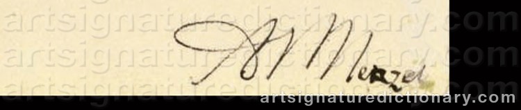 Authentic signature by Adolf Friedrich Von MENZEL on  artwork