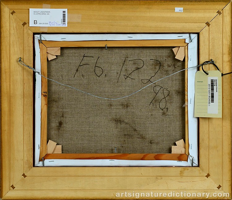 Close-up details showing Bengt LINDSTRÖM signature forgery characteristics