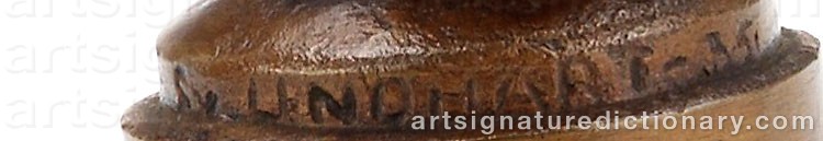 Authentic signature by Svend Villiam Peder LINDHART on  artwork