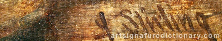 Authentic signature by John STIRLING on  artwork