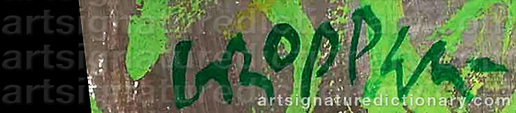 Authentic signature by William GROPPER on Painting/Watercolour artwork