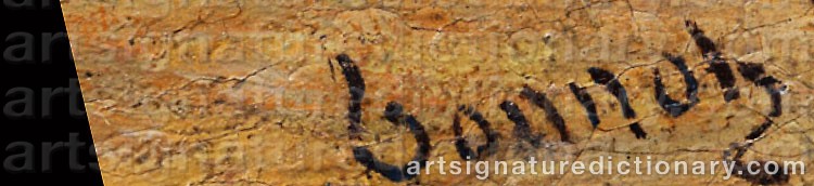 Authentic signature by Ernest Lucien BONNOTTE on  artwork