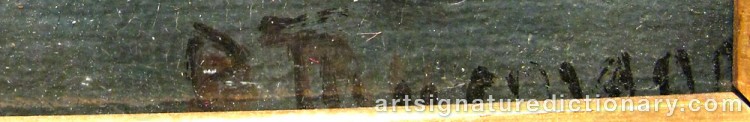 Authentic signature by Peder Cappelen THURMANN on artwork