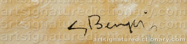 Authentic signature by Lynda BENGLIS on  artwork