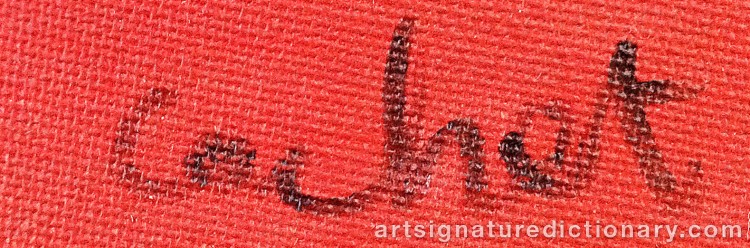 Authentic signature by Christophe CACHET on  artwork
