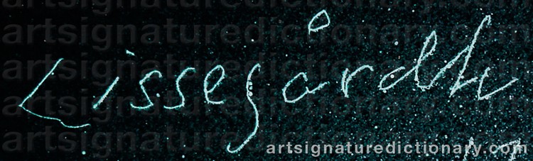 Authentic signature by Bengt LISSEGÅRDH on artwork