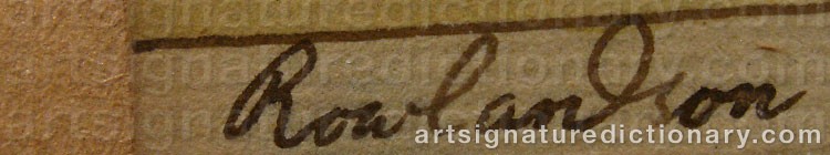 Authentic signature by Thomas ROWLANDSON on Painting/Watercolour artwork
