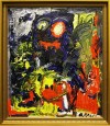 Close-up details showing Karel APPEL signature forgery characteristics