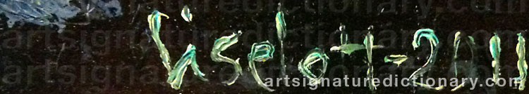 Authentic signature by Liselott LINDBERG on  artwork