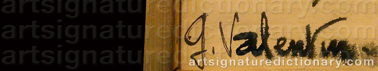 Authentic signature by Gilbert VALENTIN on artwork