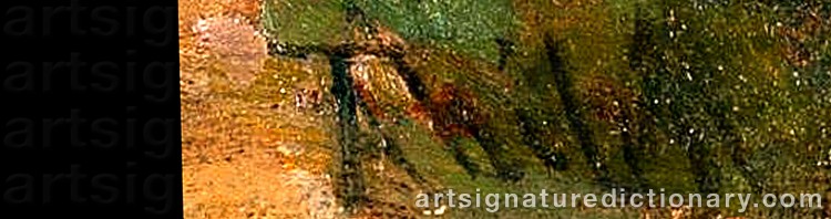 Authentic signature by Ada THILÉN on  artwork