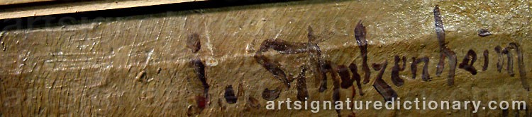 Authentic signature by Ida Von SCHULTZENHEIM on  artwork