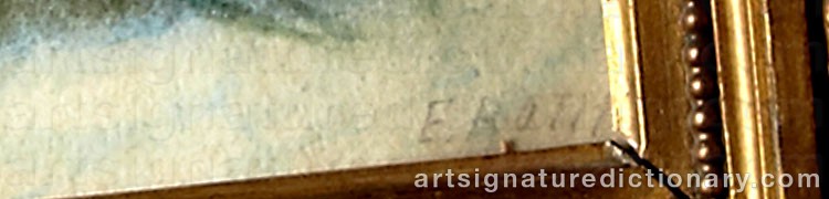 Authentic signature by Ella ROTHE on  artwork