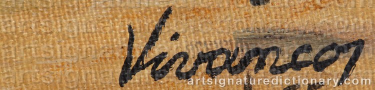 Authentic signature by Miguel García VIVANCOS on  artwork