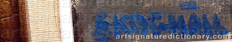 Authentic signature by Folke SKOGHÄLL on artwork
