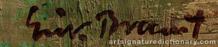 Authentic signature by Erik BRANDT on  artwork