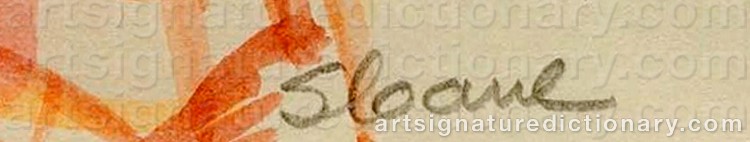 Authentic signature by Phyllis SLOANE on Painting/Watercolour artwork
