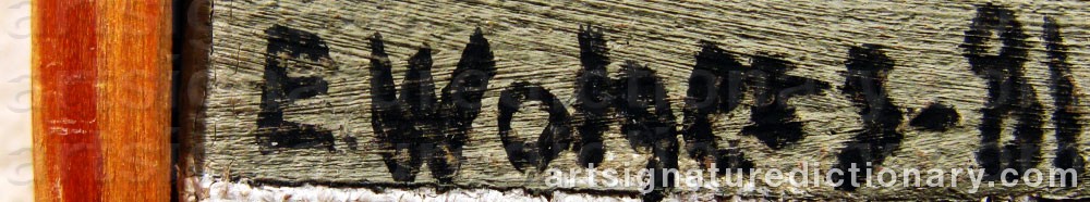 Authentic signature by Eva WOLGERS on artwork