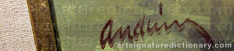 Authentic signature by Bengt Olof ANDRÉEN on artwork