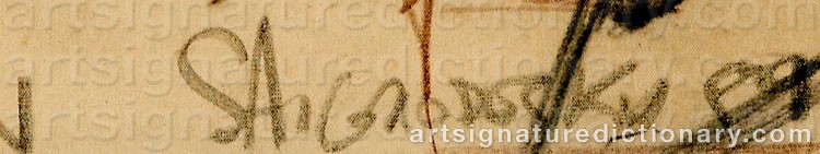 Authentic signature by Scott GRODESKY on artwork