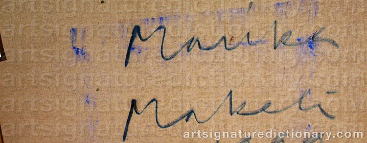 Authentic signature by Marika MÄKELÄ on Painting/Watercolour artwork