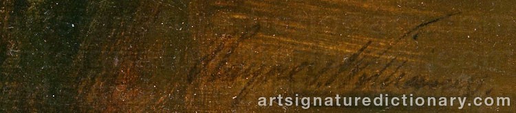 Authentic signature by John HAYNES-WILLIAMS on  artwork