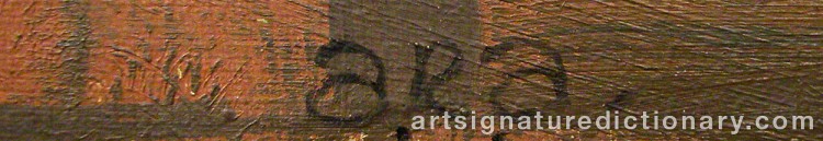Authentic signature by Arne ANDERSSON on  artwork