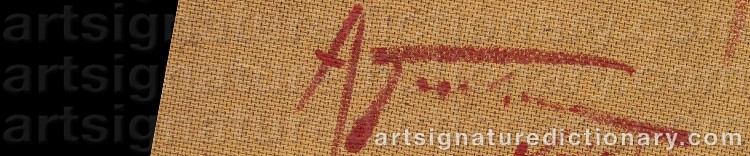 Authentic signature by Antonio GRAVINA on artwork