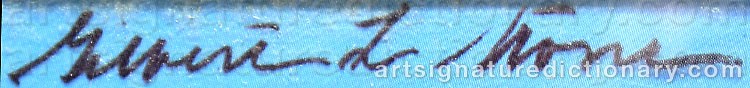 Authentic signature by Gilbert Leonard STONE on  artwork