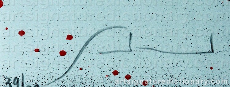 Authentic signature by Emilio SCANAVINO on artwork