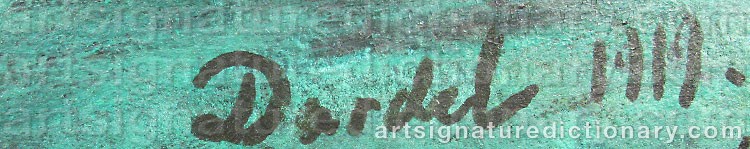 Signature by Nils Von DARDEL