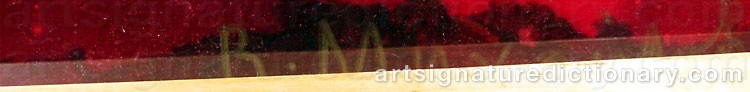 Authentic signature by Vyacheslav Sawich MIKHAILOV on artwork