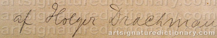 Signature by Holger DRACHMANN