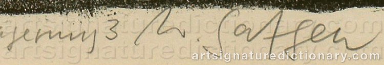 Authentic signature by Wolfgang GÄFGEN on artwork
