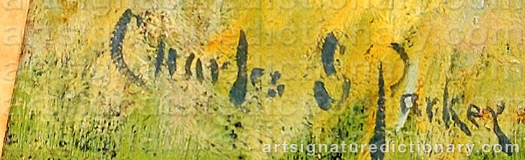 Authentic signature by Charles Schoff PARKER on  artwork