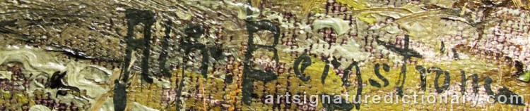 Signature by Alfred BERGSTRÖM