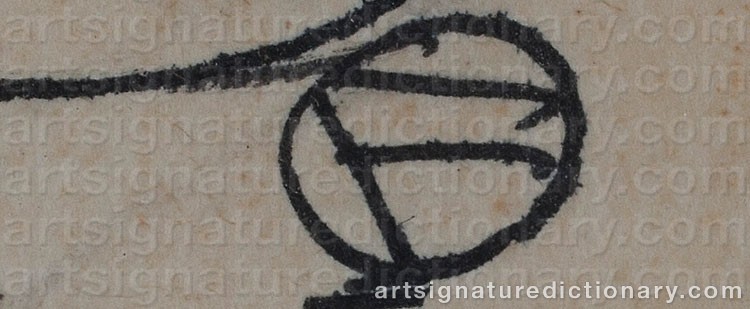 Authentic signature by Oscar FURUHJELM on  artwork