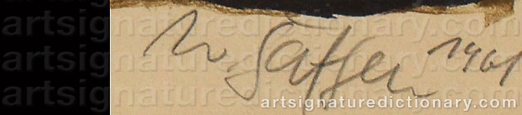 Authentic signature by Wolfgang GAFGEN on  artwork