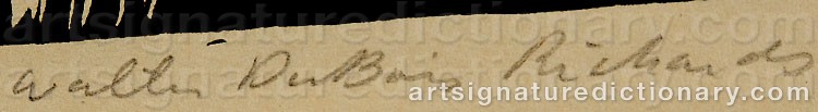 Authentic signature by Walter Dubois RICHARDS on  artwork